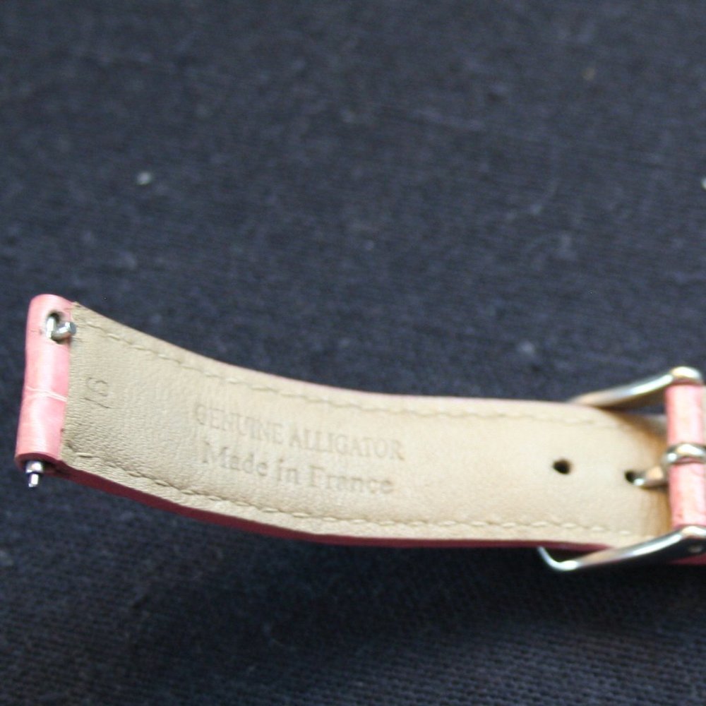 Michele Pink Alligator Watch Band Made in France 16mm - Picture 6 of 7
